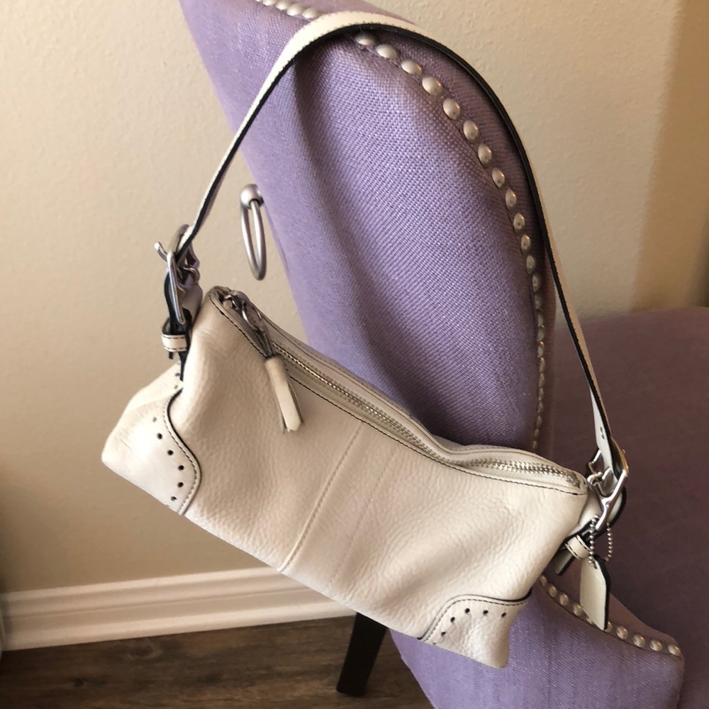 Authentic Coach purse, off-white/cream leather